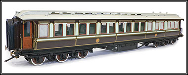 LMS Royal Train 12 wheel Dining Car in LNWR colours